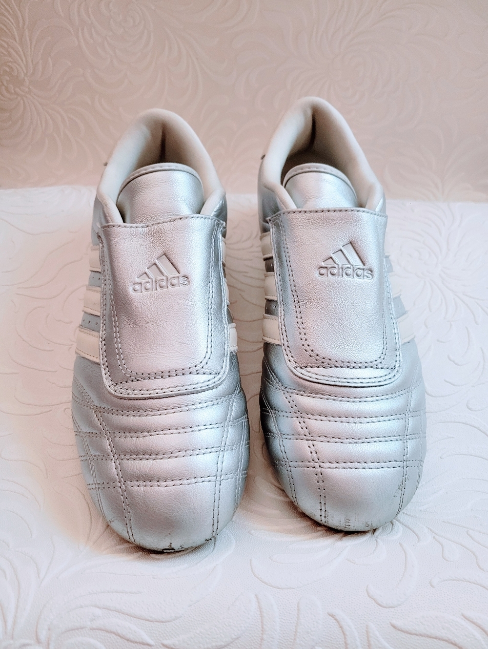 adidas Women's Taekwando Metallic Silver White Size 7.5M